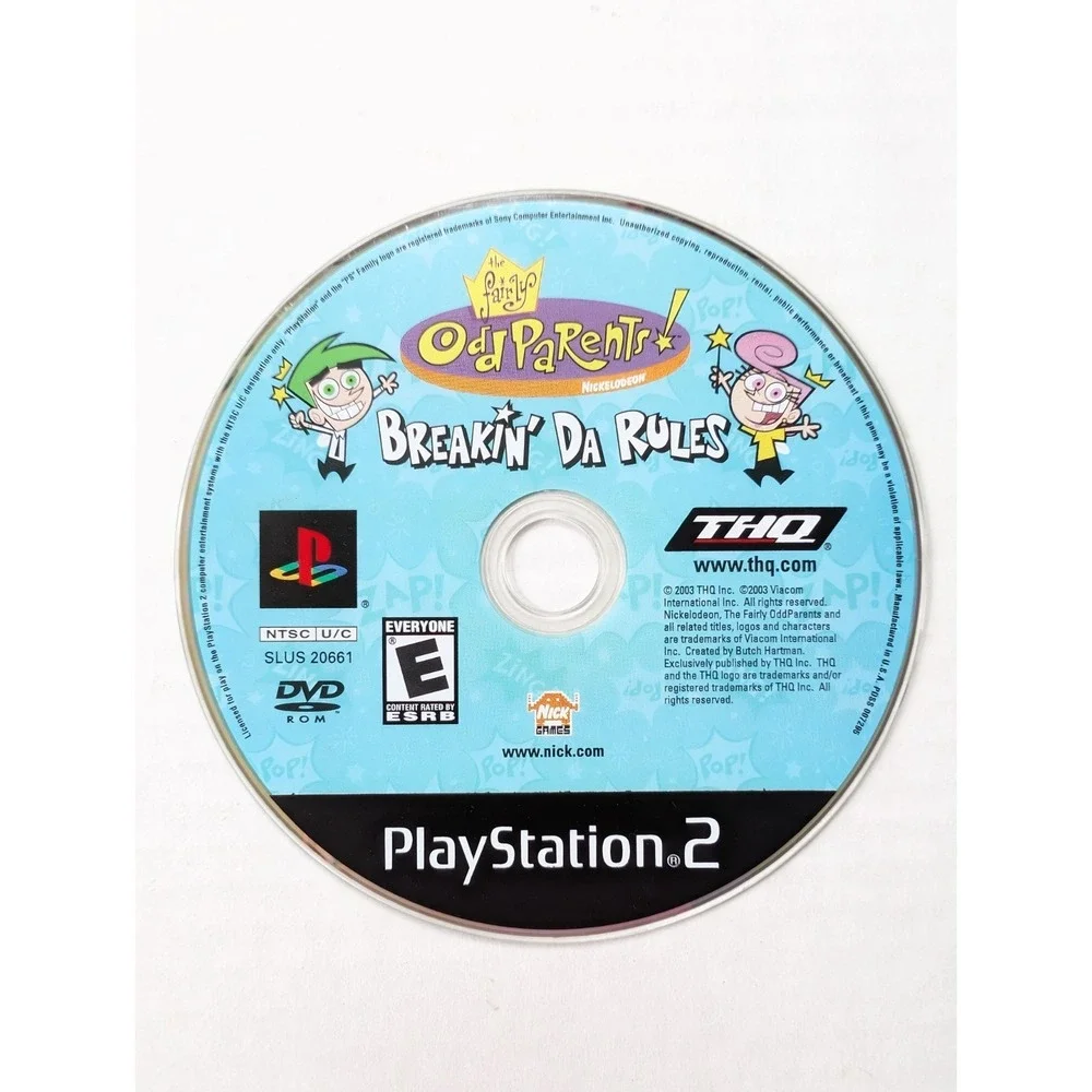 Fairly OddParents Breakin' Da Rules Complete Sony PlayStation 2 CIB 2003 Tested